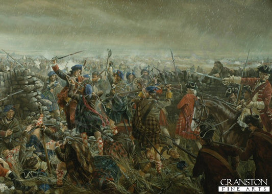 (Detail from) Battle of Culloden by Mark Churms. [Postcard]