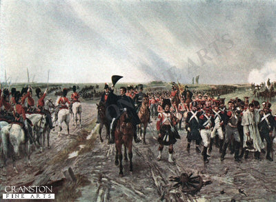 Wellingtons March From Quatre Bras to Waterloo by Ernest Crofts [Postcard]