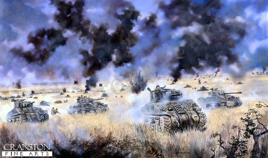 Operation Goodwood, Caen, Normandy, 18th-19th July, 1944 by David Rowlands. [Print]