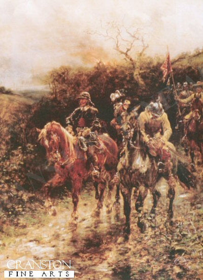 Roundheads Returning From a Raid by Ernest Crofts. [Postcard]