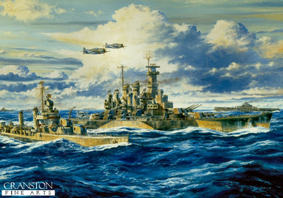 USS North Carolina ,Saipan Bound by Anthony Saunders. [Postcard]