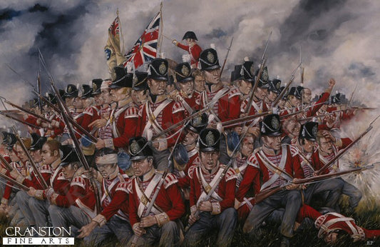The 27th Foot (Inniskilling) at Waterloo by Brian Palmer. [Postcard]