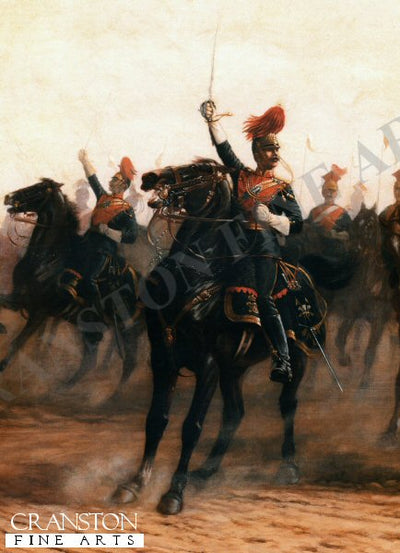 Halt of the 12th Lancers by Ernest Crofts. [Postcard]