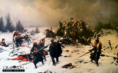 Attack by Prussian Uhlans by Christian Sell (B) [print]