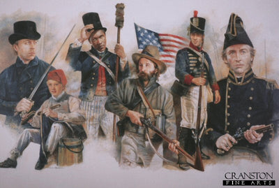 Men of the United States Navy During the Battle of Lake Erie 1813 by Chris Collingwood. [Postcard]