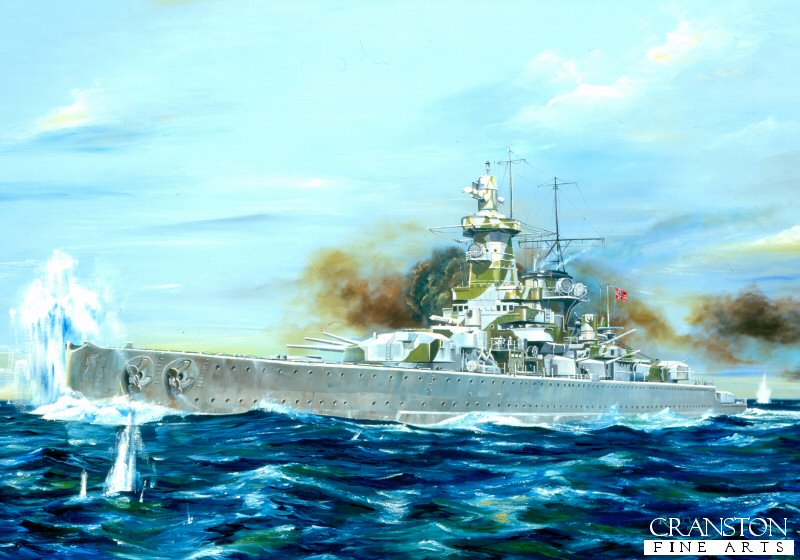 The Battle of the River Plate by Randall Wilson. [Postcard]