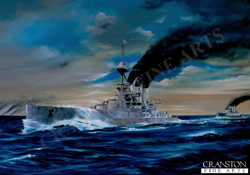 Battle of the Dogger Bank 1915 by Randall Wilson. [Postcard]