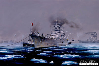 KMS Gneisenau - Stand by the Bowlines by Randall Wilson [Postcard]