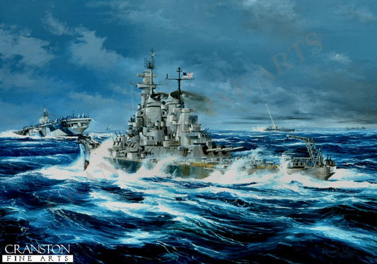 USS New Jersey, batten down the Hatches by Randall Wilson. [Postcard]