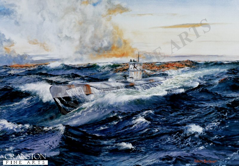 U-552 A Lonely Vigil by Robert Barbour [Original Painting]