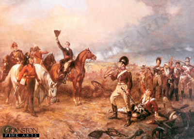 Wellington at the Battle of Waterloo by Robert Hillingford. [Postcard]