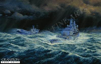 Storm Force to the Falklands by Anthony Saunders. [Postcard]