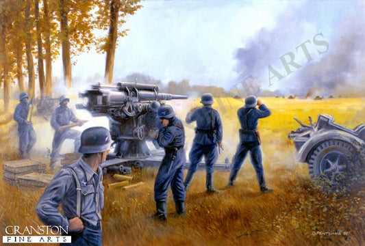 Action at Arras, France, 21st May 1940 by David Pentland [Original Painting]