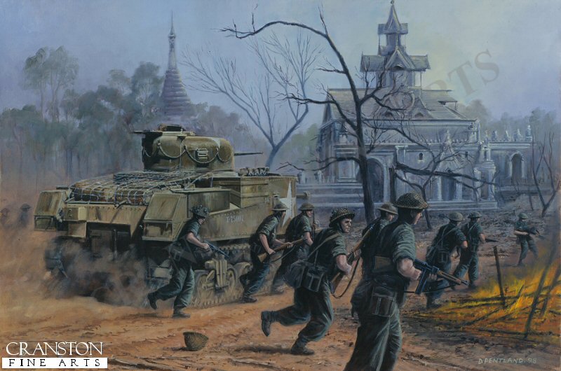 Road to Mandalay, Burma, February 1945 by David Pentland. [Postcard]