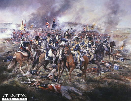 Counter Charge of the 12th and 13th Light Dragoons by Chris Collingwood. [Postcard]