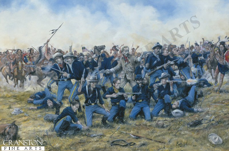 Battle of the Little Big Horn (General Custer) by Brian Palmer. [Postcard]