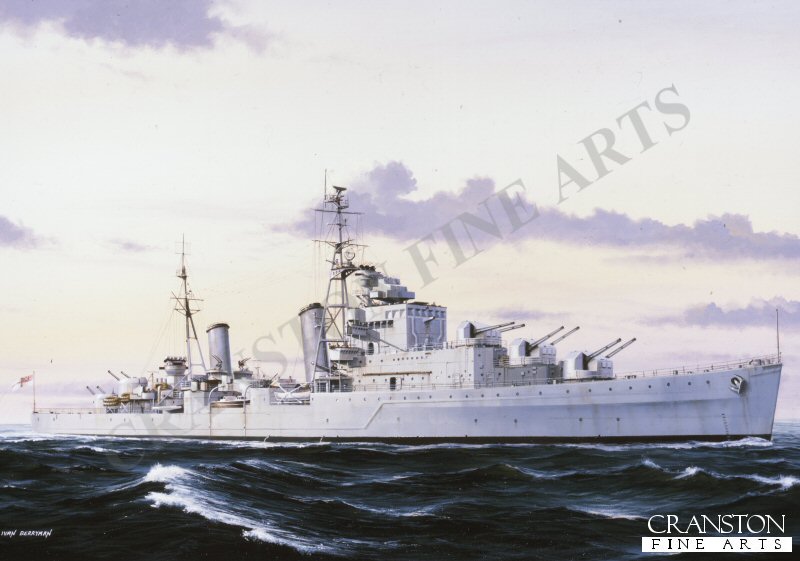 HMS Dido by Ivan Berryman. [Postcard]
