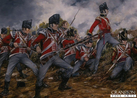 1st Regiment of Foot Guards at Waterloo by Brian Palmer. [Postcard]