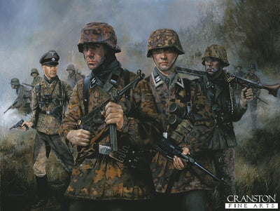 SS Panzer Grenadiers by Chris Collingwood. [Postcard]