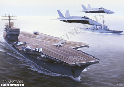 USS Dwight Eisenhower by Ivan Berryman. [Postcard]