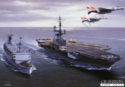 USS Coral Sea by Ivan Berryman. [Postcard]