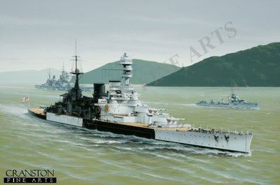 HMS Repulse by Ivan Berryman [Postcard]