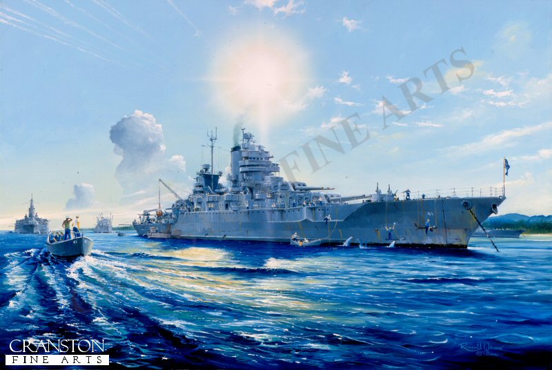 USS Mississippi BB41 by Randall Wilson [Original Painting]