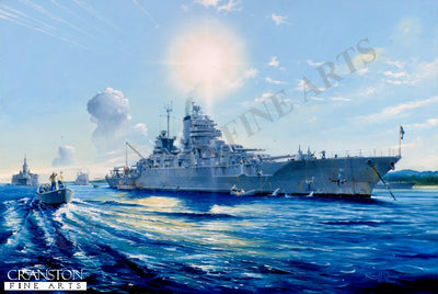 USS Mississippi BB41 by Randall Wilson [Original Painting]