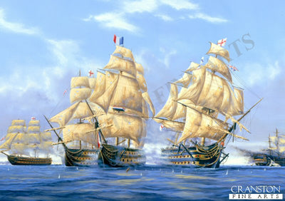 HMS Victory at the Battle of Trafalgar by Graeme Lothian. [Postcard]