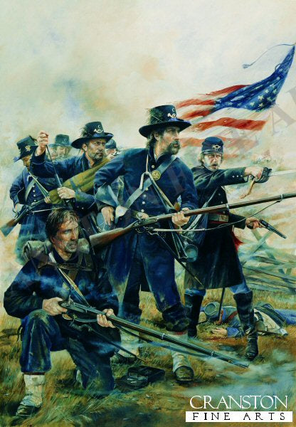 The Iron Brigade, 2nd Wisconsin Volunteer Infantry Regiment, Brawner's Farm, August 1862 by Chris Collingwood [Print]