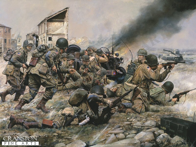 Fighting for a Foothold, 82nd Airborne at St Mere Eglise, 1944 by Chris Collingwood [Print]