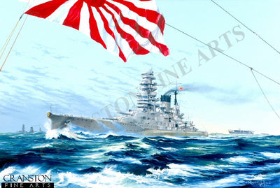 Japanese Battleship Nagato by Randall Wilson [Original Painting]