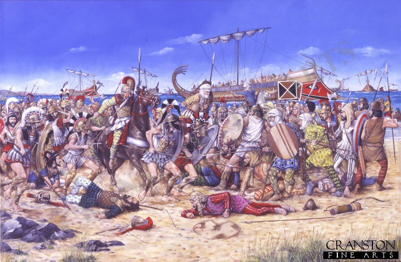 Battle of Marathon by Brian Palmer. [Postcard]