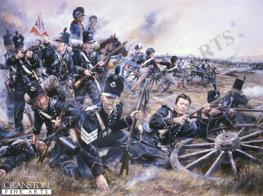 The 95th Rifle Brigade at the Battle of Fuentes De Onoro, 5th May 1811 by Chris Collingwood. [Postcard]