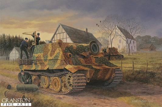 Preparing for the Day, the Reichswald, February 1945 by David Pentland [Original Painting]