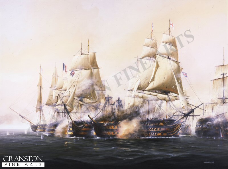 The Battle of Trafalgar, 21st October 1805 by Ivan Berryman. [Postcard]