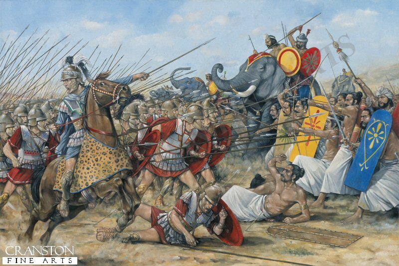 Alexander the Greats Victory at Hydaspes River by Brian Palmer. [Postcard]