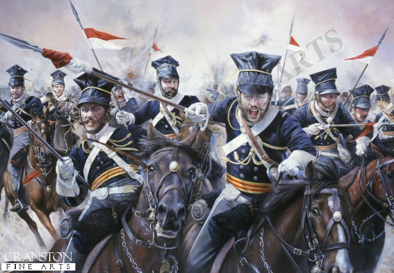 Stormd at with Shot and Shell, 17th Light Dragoons (Lancers) Oct 25 1854 at Balaclava by Chris Collingwood. [Postcard]