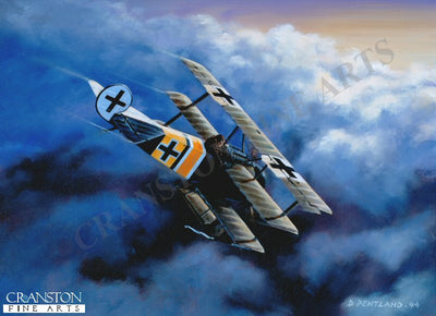 Alone in a Winter Sky - Fokker Triplane DR1 by David Pentland. [Postcard]