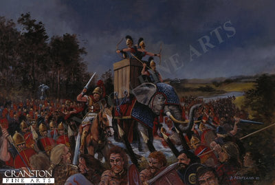 Julius Caesar Crossing the Thames, Summer 54BC by David Pentland. [Postcard]