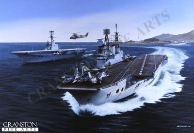 HMS Eagle and HMS Albion by Ivan Berryman [Postcard]