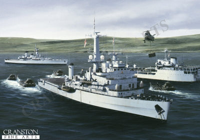 HMS Fearless by Ivan Berryman [Postcard]