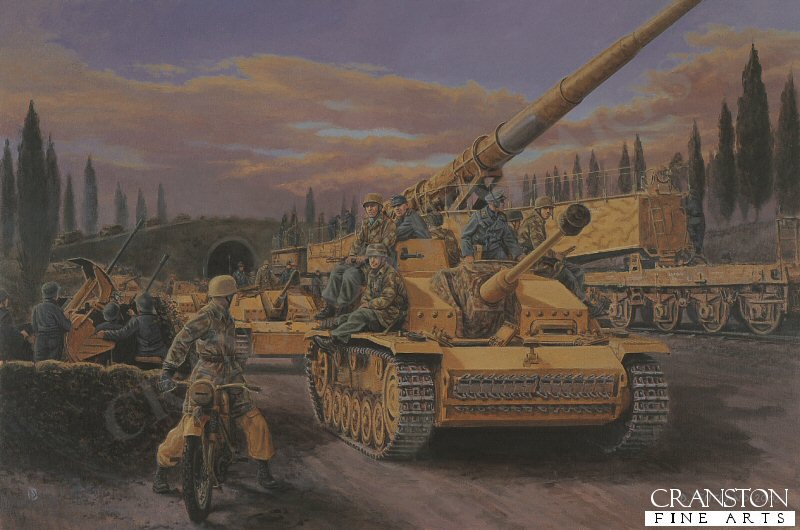 Anzio Annie, Italy, 29th January 1944 by David Pentland. [Original Painting]
