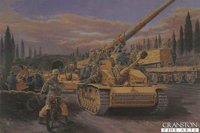Anzio Annie, Italy, 29th January 1944 by David Pentland. [Original Painting]