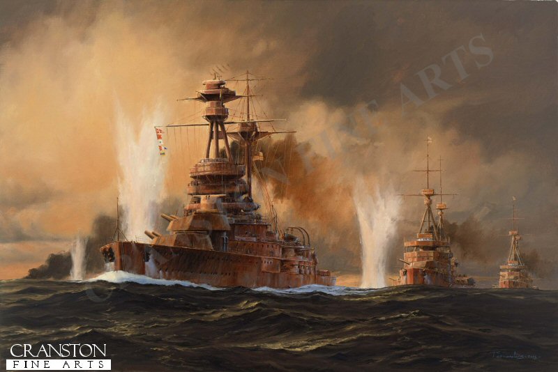 The Battle of Jutland, HMS Royal Oak by Anthony Saunders [Original Painting]