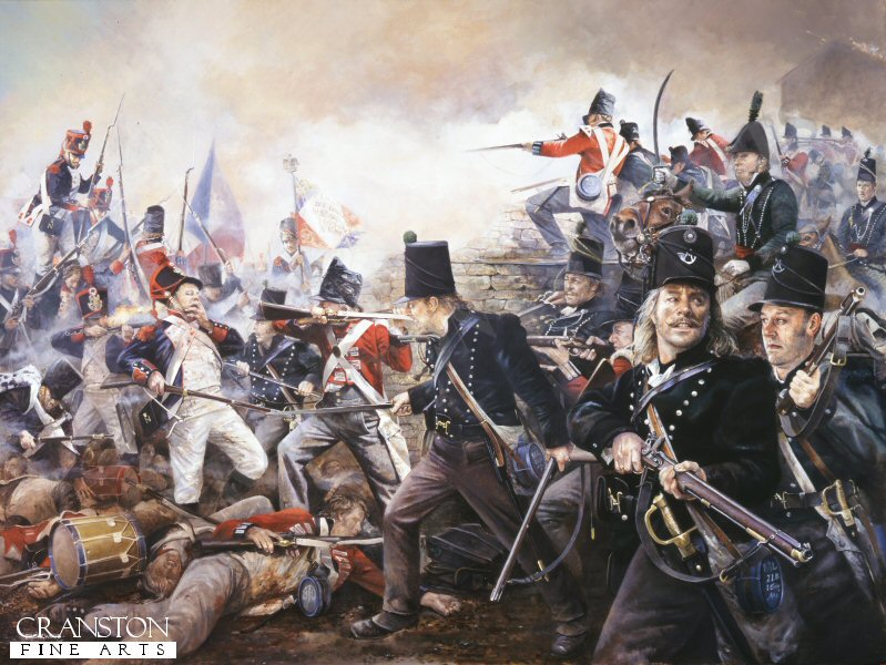 The Defence of La Haye-Sainte, 18th June 1815 by Chris Collingwood. [print]