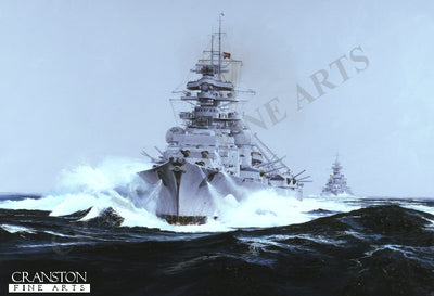 Big Brother, Little Sister (Bismarck and Prinz Eugen ) By Randall Wilson. [Postcard]