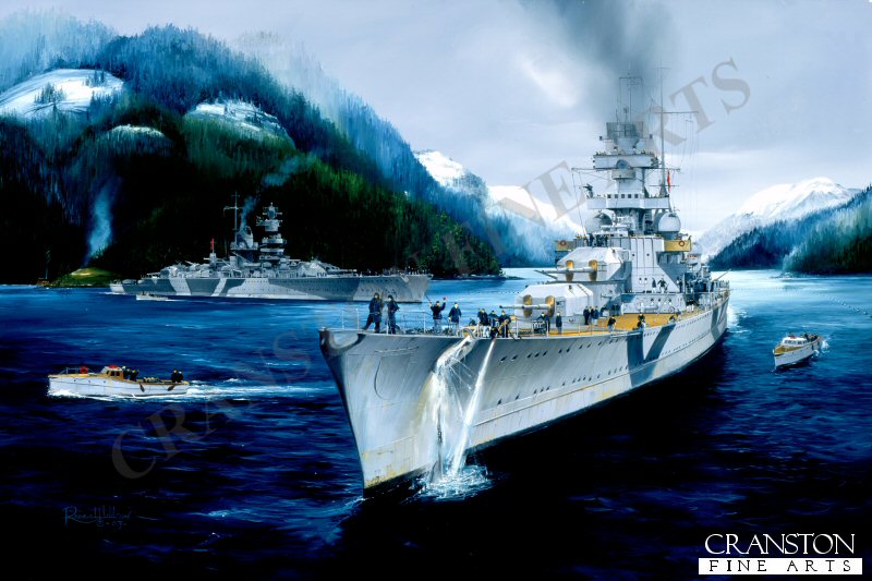 Knight&#39;s Move - Admiral Hipper Weighing Anchor by Randall Wilson [Original Painting]
