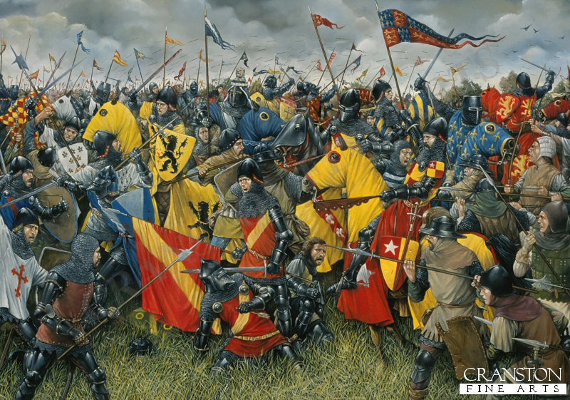 Battle of Crecy by Brian Palmer. [Postcard]