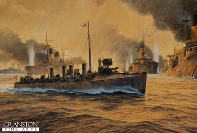 Battle of Tsushima by Anthony Saunders. [Original Painting]